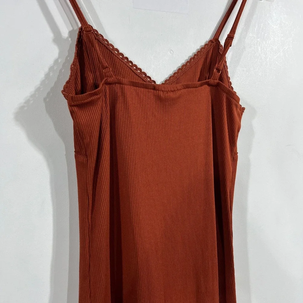 No Boundaries Y2K Dainty Hoco Ribbed‎ Mini Dress Fairy Lace Trim Medium 8-10